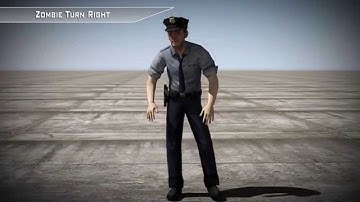 Zombie Turn Right - 3d Motion Capture FBX