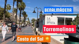 Costa Del Sol 🇪🇸 Benalmádena to Torremolinos Sunny January Walk