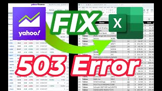 FIX ✅ Yahoo Finance 503 Error in Excel (Stock Price Updates) #exceltips