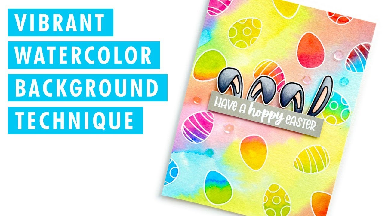 Easy Watercolor Background Technique with Heat Embossing