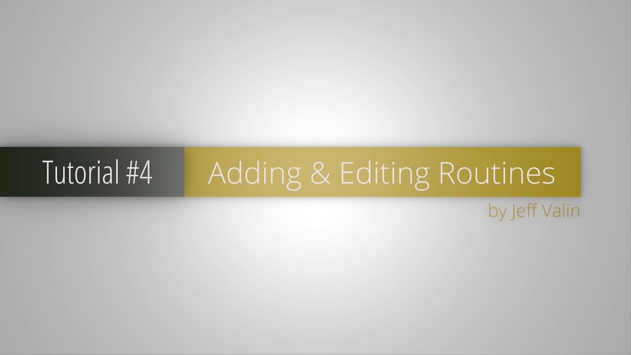 Online Registration Tutorial #4 - Routine List by Jeff Valin