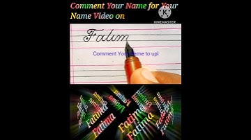 Fatima Name || #short || # shorts || Handwriting English in Four Lines || Handwriting