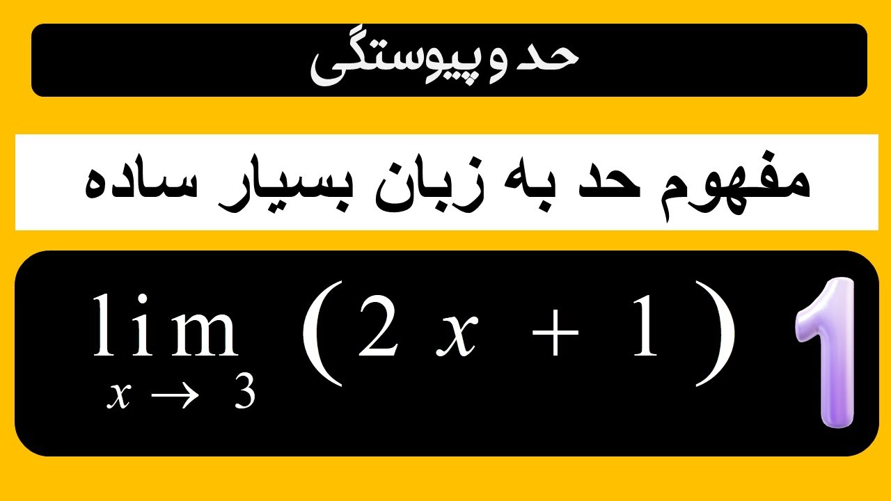 آموزش ریاضی عمومی 1| حد و پیوستگی| مفهوم حد 1