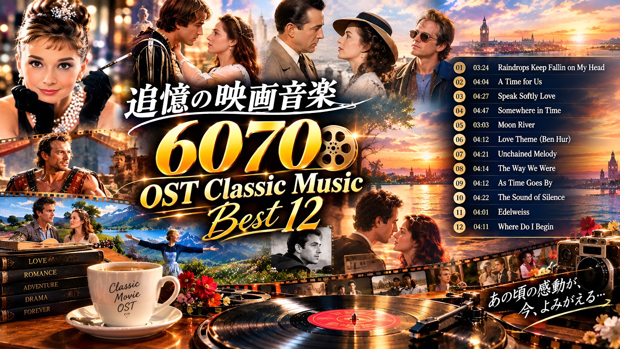 시간이 멈춘 그 시절! 우리의 가슴을 적신,  영화 음악 Best 12, Classic Movie OST[LP 레트로 카페]