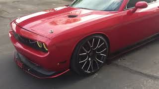 2014 Dodge Challenger Rt Lowered With Eibach Suspension On 22 Inch Hellcat Replicas