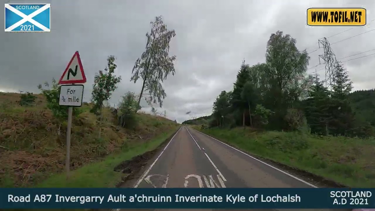 Scotland Road A87 Invergarry Ault a'chruinn Inverinate Kyle of Lochalsh 2021 Driving Road Trip