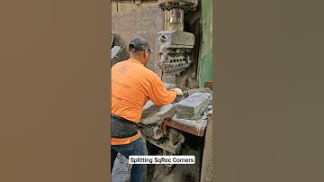Splitting Granite for Thin #stoneveneer. #remodel #masonry
