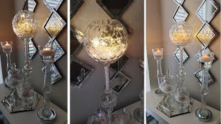 2 Glamorous Home Decor DIYS | Dollar Tree DIY Glam Candleholders |  Elegant Home Decor Lighting DIYS