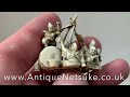 19thC Netsuke with Revellers drinking by the fire