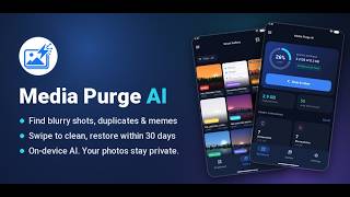 Media Purge AI: Find & clean junk photos, duplicates and big videos. Free up space safely | #shorts screenshot 3