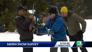 Winter storms create above average snowpack in Sierra