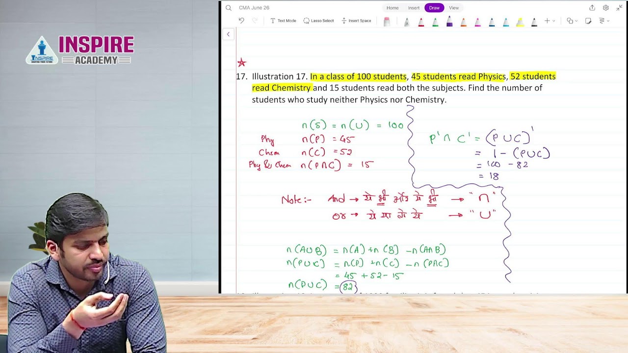 CMA Foundation Maths Lec 5 | Sets Theory and Venn Diagrams | June 26 Attempt |Prof Shubham Agarwal