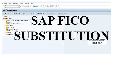 SAP FI SUBSTITUTION