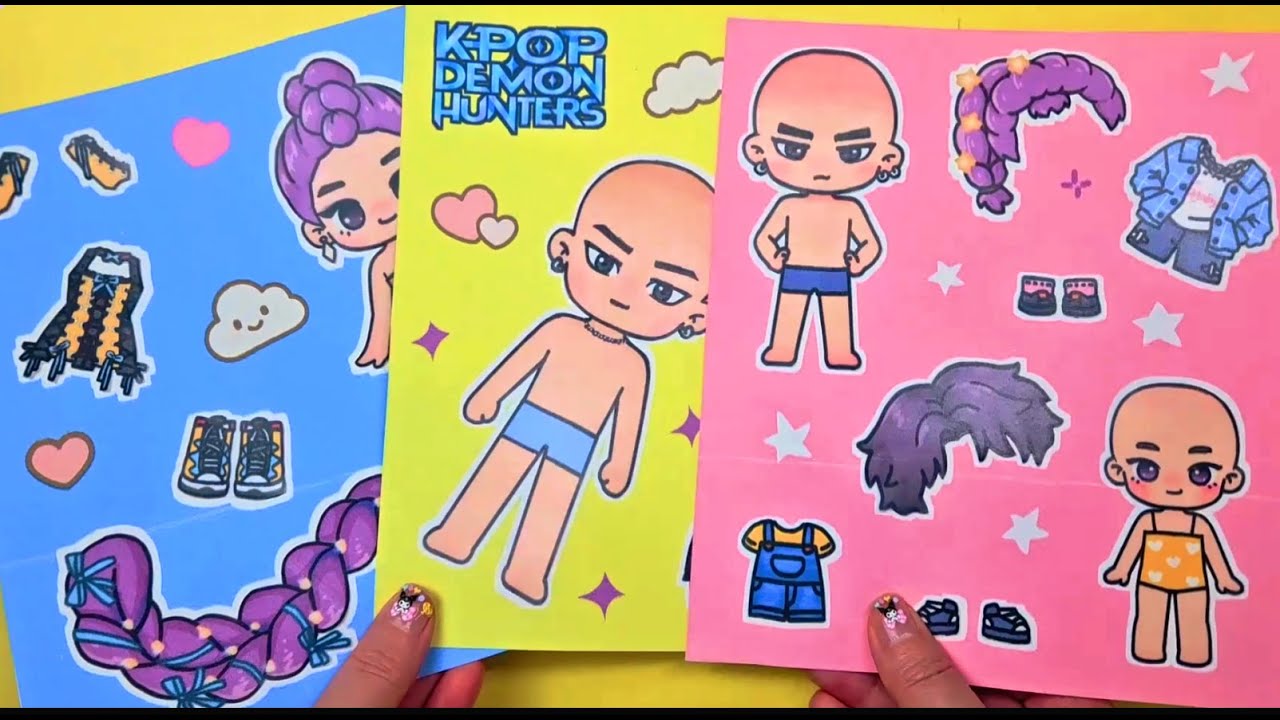 Kpop Demon Hunters Sticker Book Rumi Jinu Family 