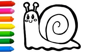 Colouring Pages For Kids Learn To Draw And Color Snail