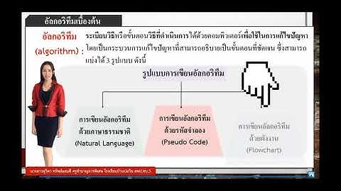 วิทยาการคำนวณ ม.1 เรื่อง การเขียนอัลกอริทึมด้วยผังงาน