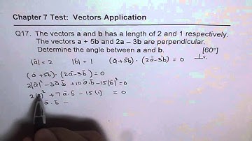 Ch7 Angle Between Vectors Given Dot Product Expression A17 - EDEXCEL - GCSE