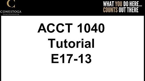 E17-13 Tutorial
