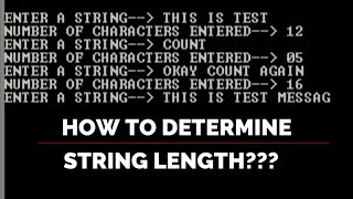 How To Find String Length In x86 Assembly Language with Source Code