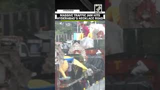 Heavy traffic jam hits Hyderabad’s necklace road after massive rains
