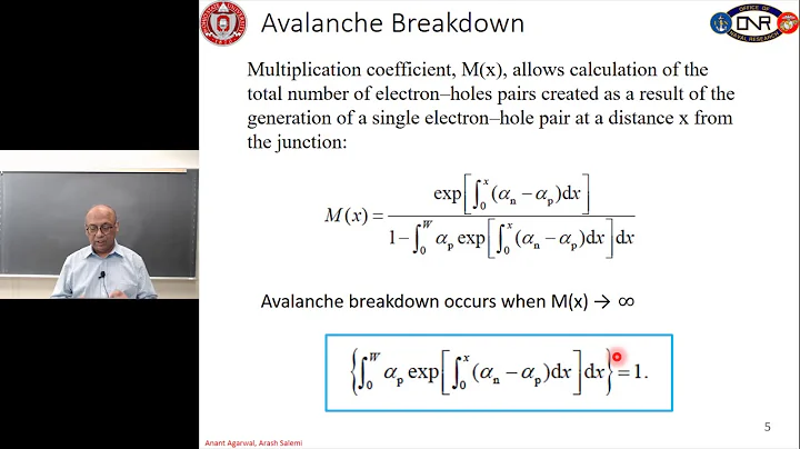 Module 6 Avalanche Breakdown and Comparison of Semiconductor Properties