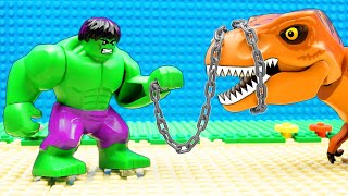 Hulk vs Spiderman Dinosaur Kinetic Sand Steamroller Truck