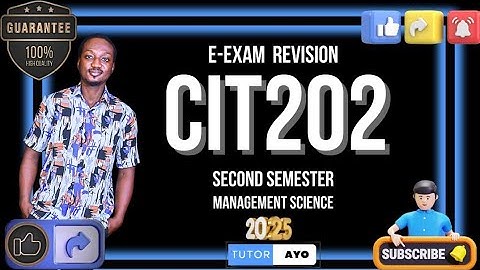 CIT202 REVISION SECOND SEMESTER PART B 2025