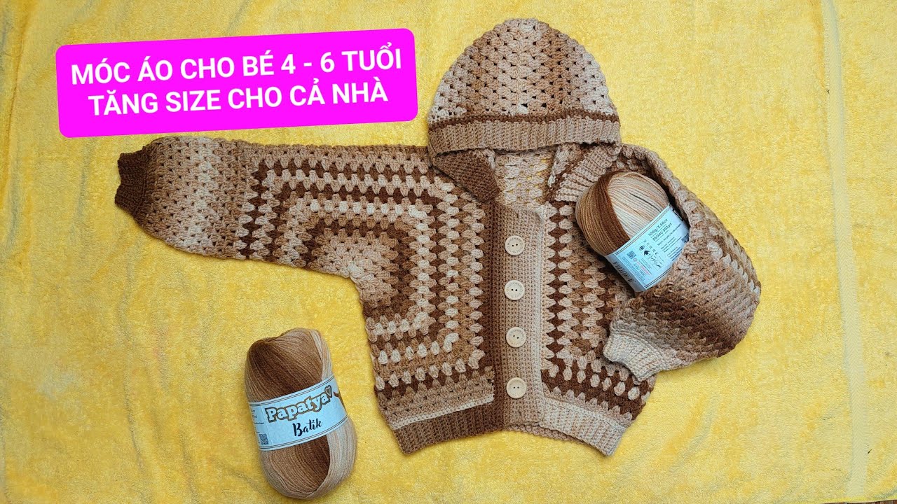 Móc áo khoác cho bé 4 đến 6 tuổi và tăng size người lớn