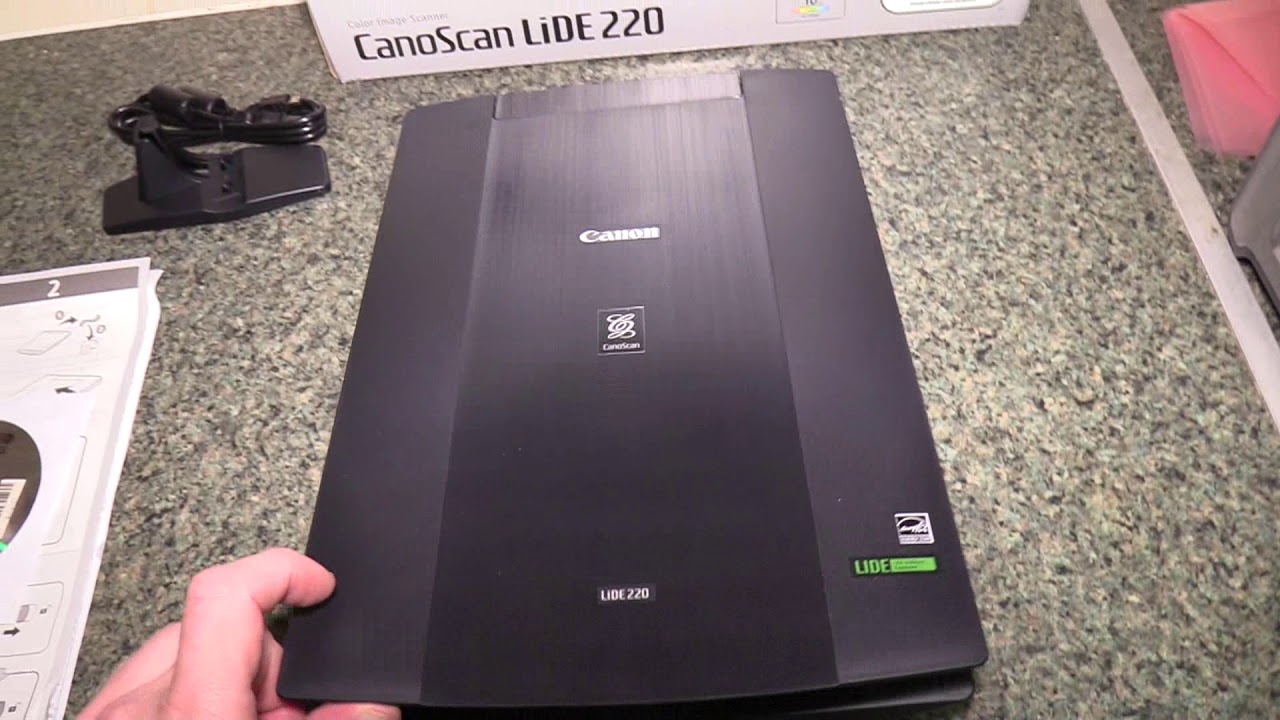 Canon CanoScan Lide 220 USB Compact Scanner unpack - YouTube