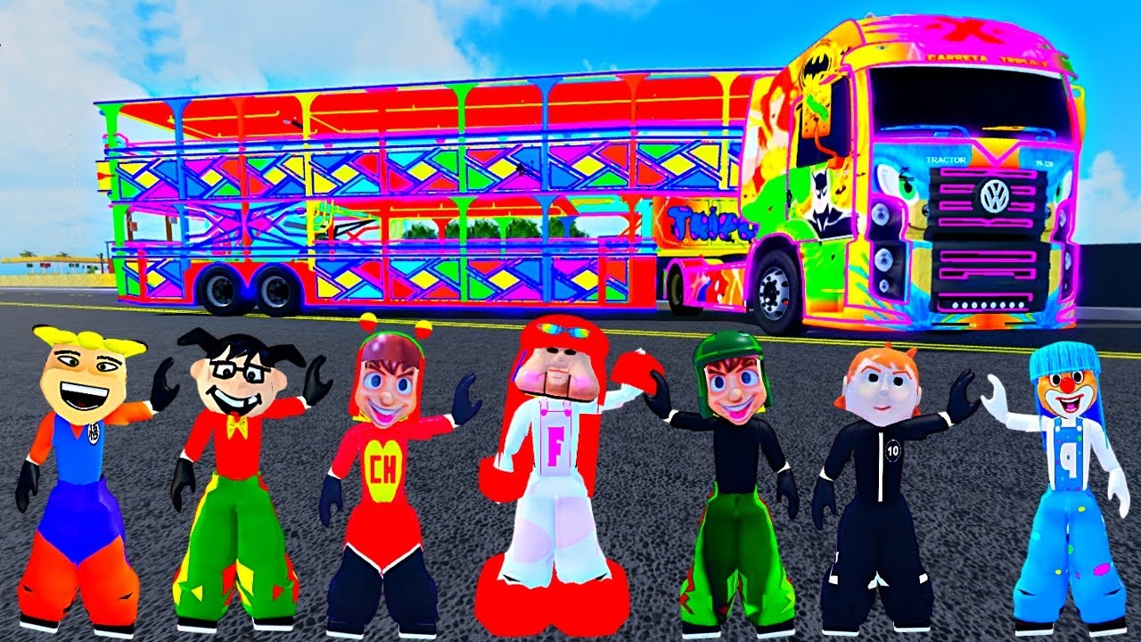 Trabalhando de personagem da Carreta furacão no Melhor jogo da carreta da alegria no Roblox