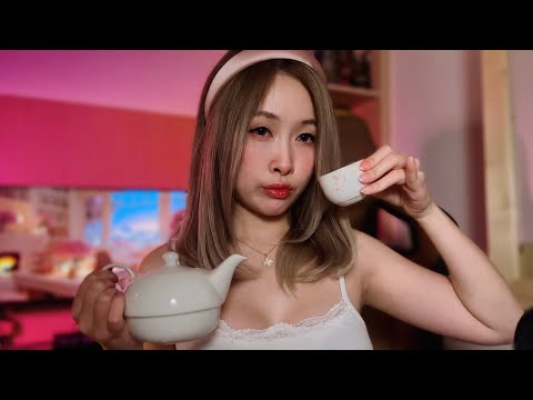 Girlfriend Invites You for Tea | ASMR Kisses + Water Sounds