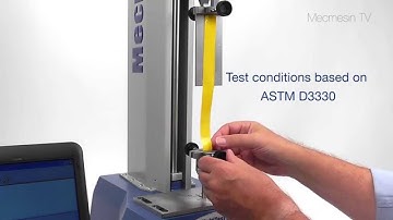 ASTM D3330 Test Method A 180° Peel Test on Single Coated Tape - Mecmesin Force Measurement