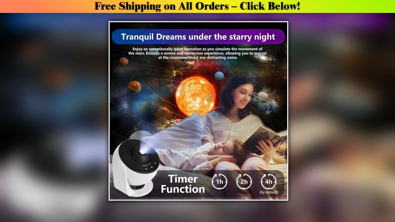 Bedroom Galaxy Projector Night Light HD Image Star Projector 13 Film Discs Kids Planetarium