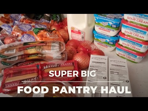 Food Pantry Haul Food Bank Groceries Free Food USDA Boxes