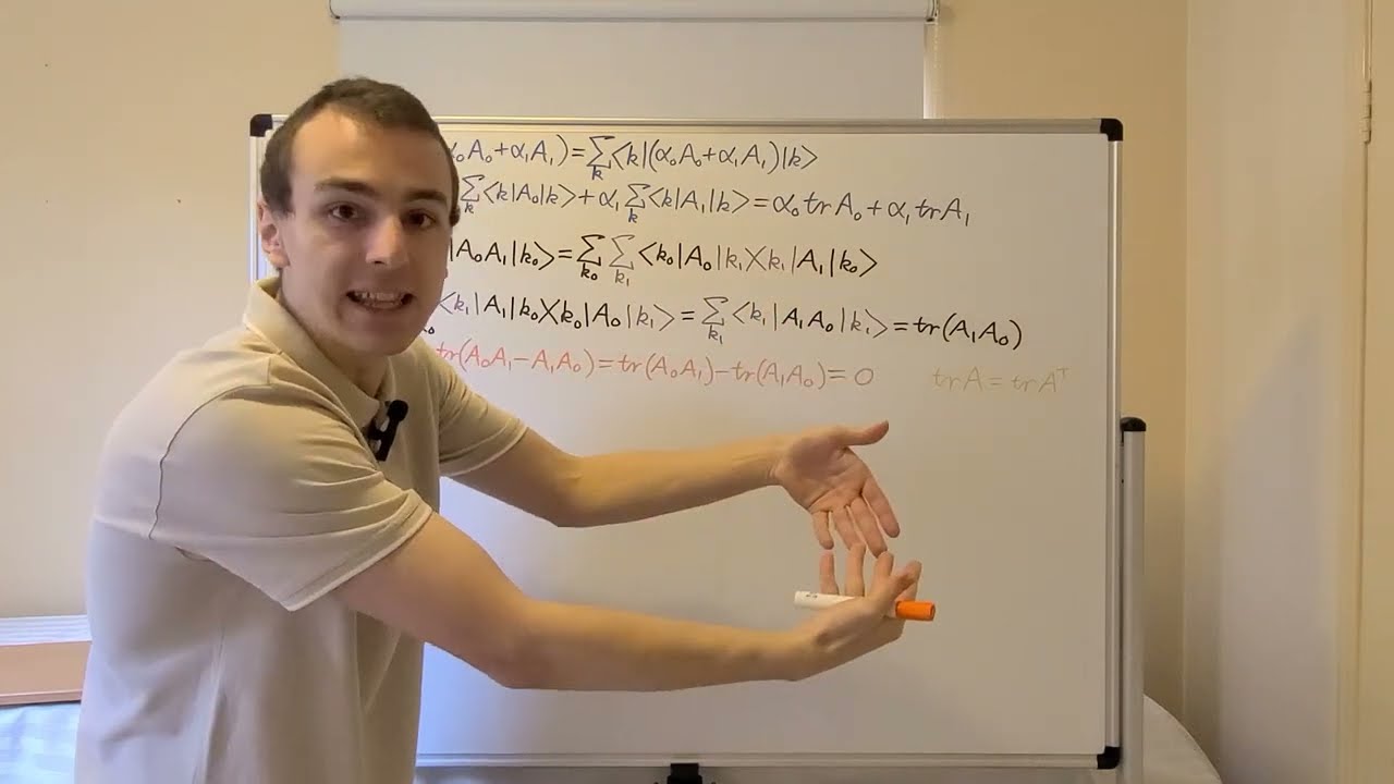 Trace Properties with Dirac Notation, Linearity, Cyclic Property (Invariance Under Circular Shifts)