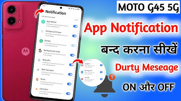 How To Trun Off Notification In Moto G45 5g // Moto G45 5g Notification Ko Off Kaise Kare