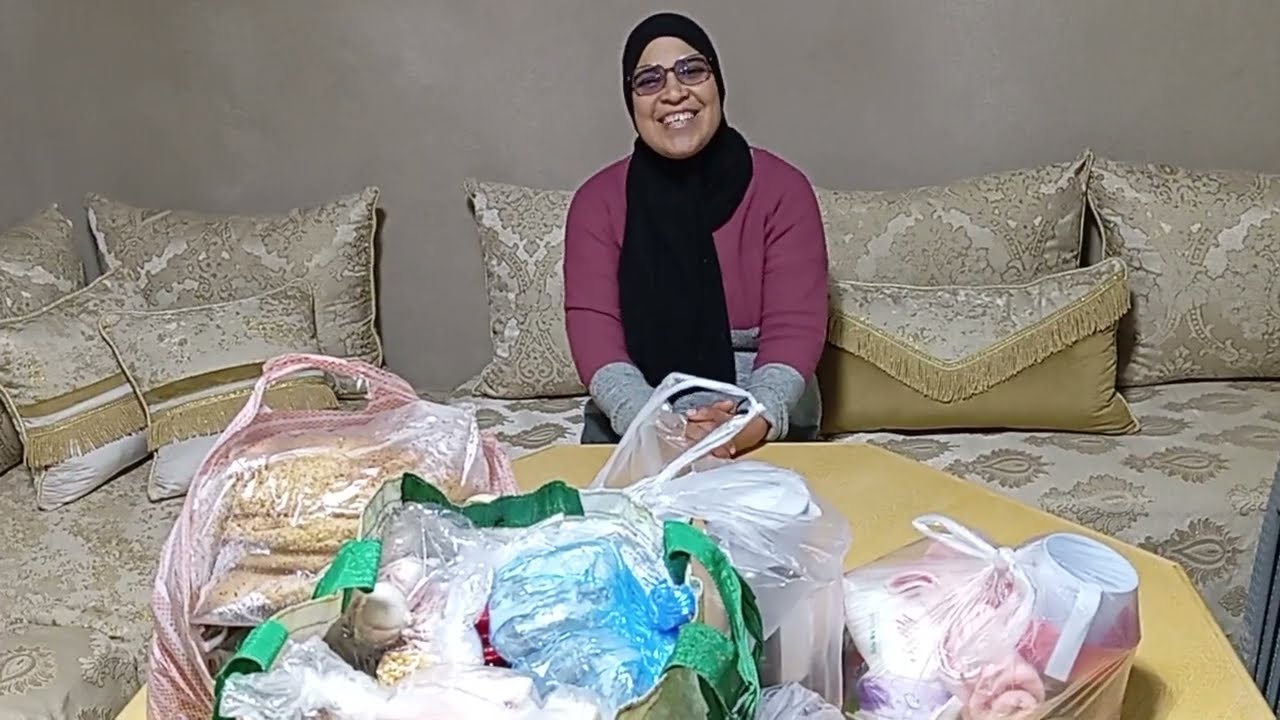 #مشتريات_رمضان_الله يكثر خير الميمة من اسبانيا ويشافي لها الزوج ديالها ياربي🤲