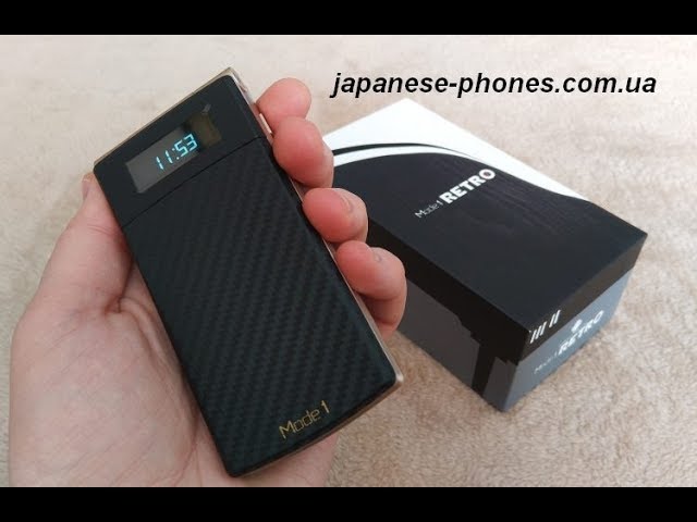 FREETEL MODE1 Retro flip phone black carbon