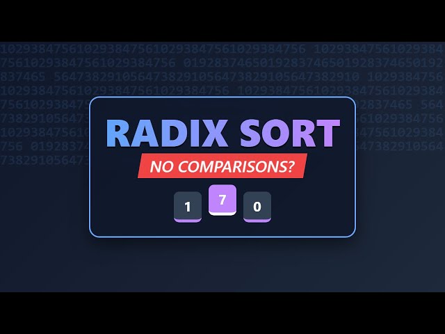 洋楽 RADIx Compare U 2 Me The Breaking Point Radix Sort Algorithm Explained: Digit-by-Digit Sorting Visualized