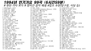 Download lagu 🎶 1994년 인기가요 99곡 (6시간58분) | 가사(Korean Lyrics) | 타임라인 | 고음질 | 일할때 #노동요