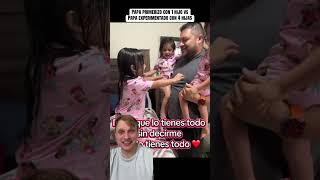 The difference between a first-time dad with 1 son vs. an experimental dad with 4 daughters 😆😨 #r...