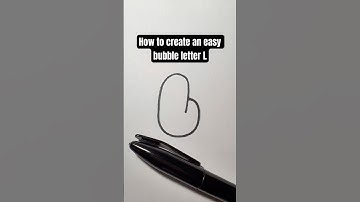 Perfect letter L😄HOW TO DRAW BUBBLE LETTERS✏️ #short #art #fyp #drawing #tutorial #viral #foryou