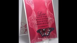 Emboss Resist Butterfly Lace