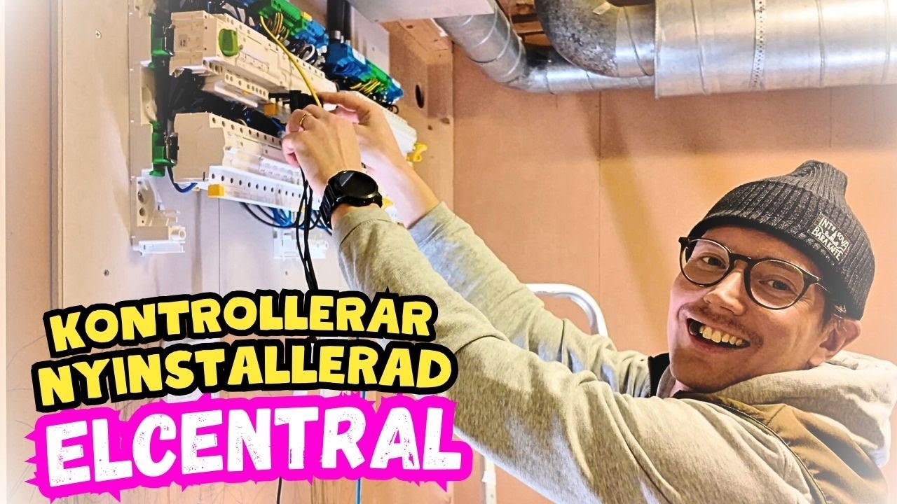 Kontrollerar nyinstallerad elcentral!
