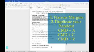 Easy Half Sheet Handout using Microsoft Word (same principles can be applied to Google Docs etc)