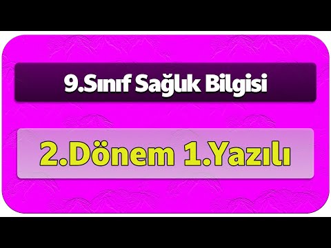 9.Sınıf Sağlık Bilgisi 2.Dönem 1.Yazılı Cevapları