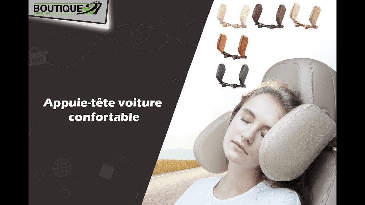 Appuie-Tête De Voiture En Cuir Synthétique Rouge - Confortable 28x18 Cm Anti-Fatigue