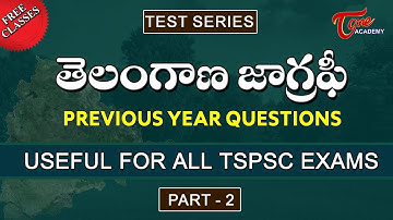 TSPSC Telangana Geography Previous Year Questions With Answers | Part-2 | Tone Academy