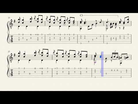Bolero in E minor - Julian Arcas (1832 - 1882) Tablature