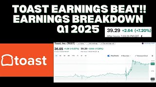Toast $TOST Q1 2025 Earnings Highlights and Breakdown Update